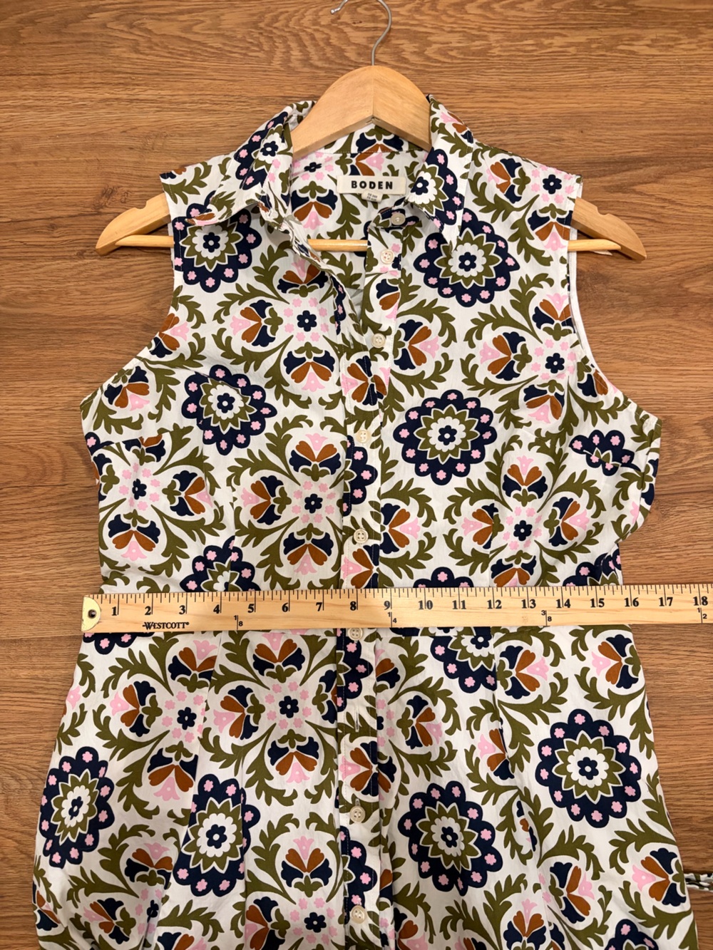 Boden Sleeveless Floral Midi Dress - Picture 13 of 15